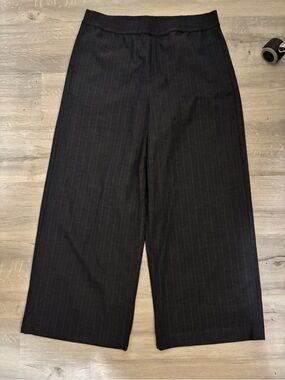 matty m Pinstripe Wide-Leg Dress Pants - Size: XXL